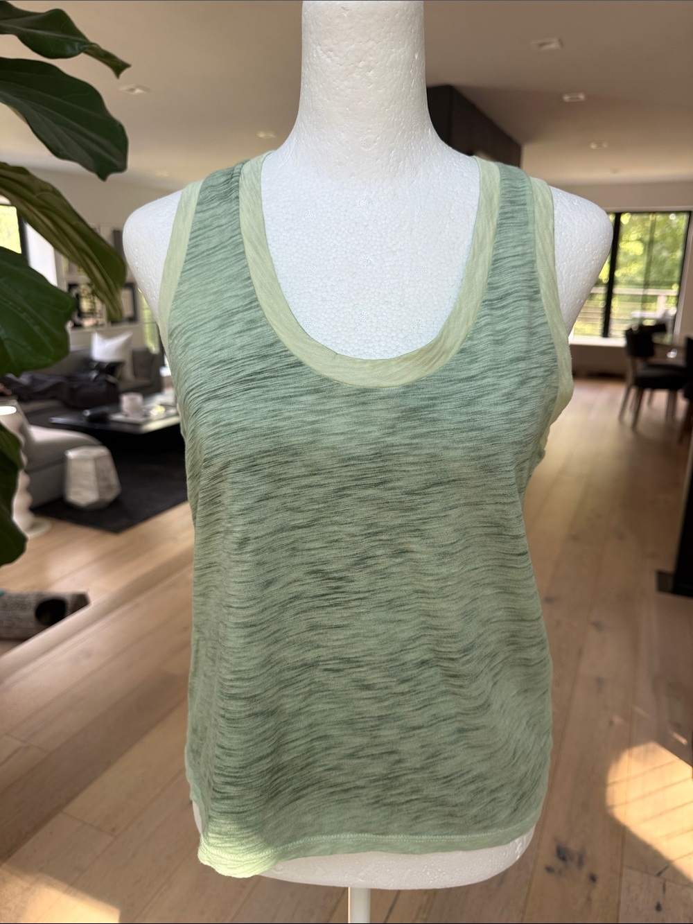 Goldie Lewinter Women's Green Coastal Sunwash Racerback Tank Top
